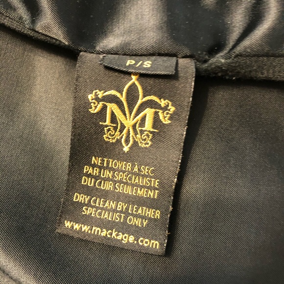 Mackage black wool, cashmere, and leather coat - Picture 7 of 9